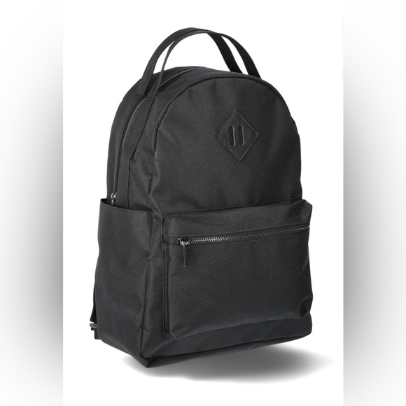 NWOT Classic Black Backpack with Interior Laptop Sleeve - Picture 2 of 5